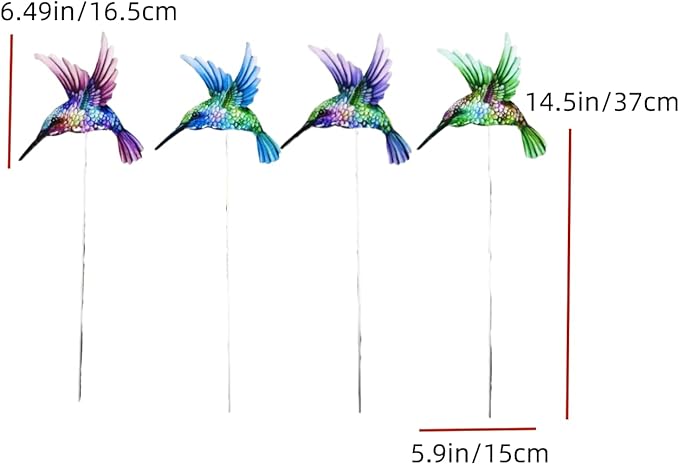 A Set of Adorable Wrought-Iron Garden planters is Suitable for Various Places Such as patios, courtyards, corridors, etc. (Hummingbird)