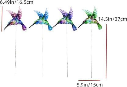 A Set of Adorable Wrought-Iron Garden planters is Suitable for Various Places Such as patios, courtyards, corridors, etc. (Hummingbird)