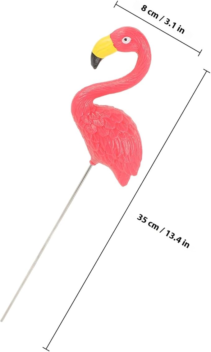 Alasum Resin Flamingo Lawn Ornament with Detachable Legs Weather-Resistant Garden Statue for Outdoor Decor Miniature Landscape Home and Office Decoration