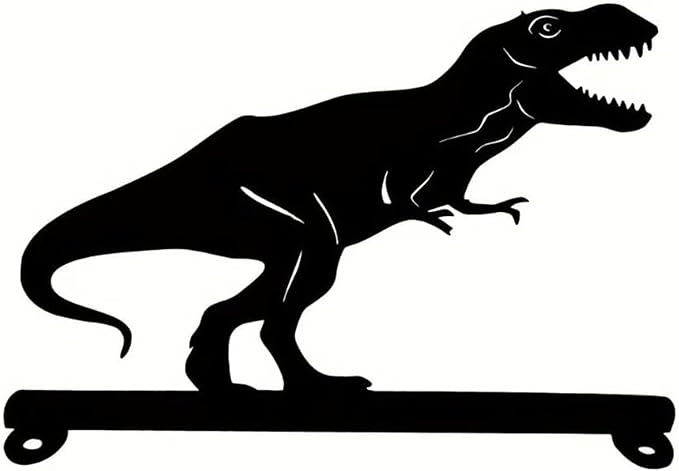 Metal Dinosaur Iron Art Silhouette Mailbox Top Decoration Yard Art Garden Decorations Patio Outdoor Decor Iron Crafts