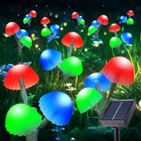 Solar Mushroom Lights - 6 Pack 18LED Multi-Color