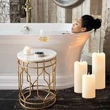 Flickering Flameless LED Candles - 3" x 5" Ivory Pillar, 1000+ Hour Battery