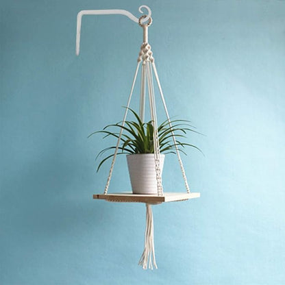 LOOGI Hanging Plant Bracket, Wall Hook Plant Hanger 6 Inch Decorative Hooks for Indoor Planter Lantern, Outdoor Bird Feeder Wind Chime, 2 Pack White