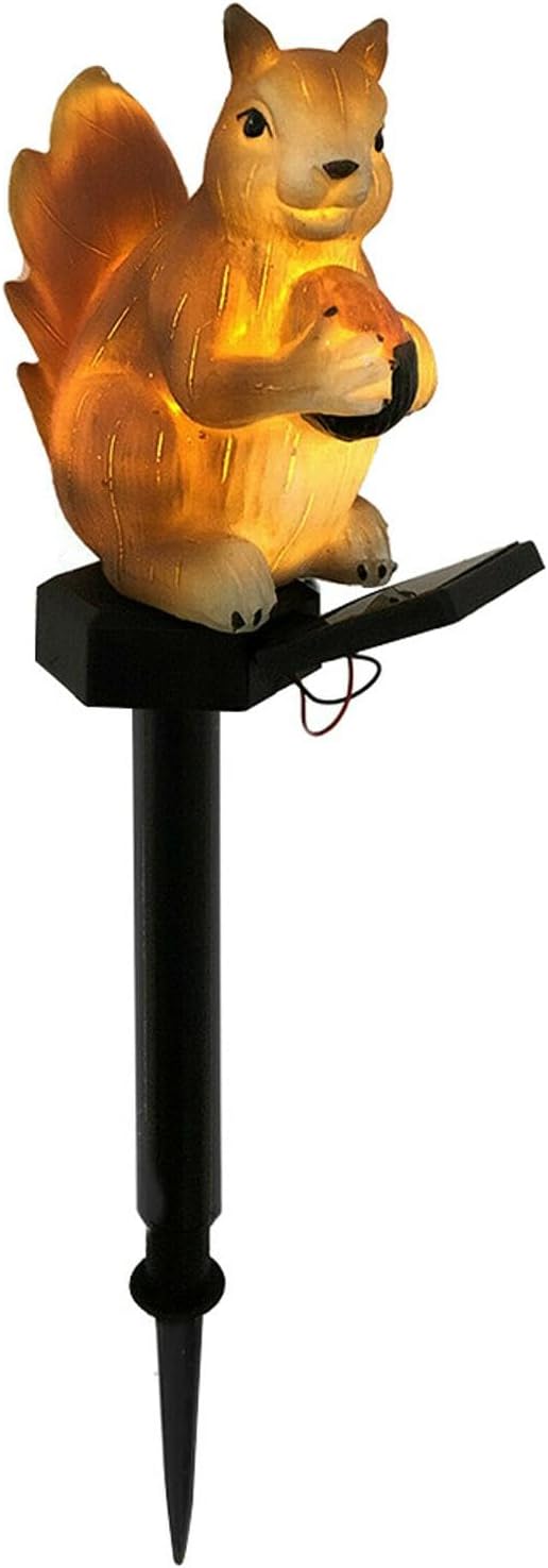 Squirrel Solar Garden Stake Light, Auto ON/Off Garden Squirrel Statues Decorative Light, Waterproof Outdoor Figurine Lights, Energy-Efficient Landscape Lighting for Lawn, Patio, Pathway(SIZE:16inch)