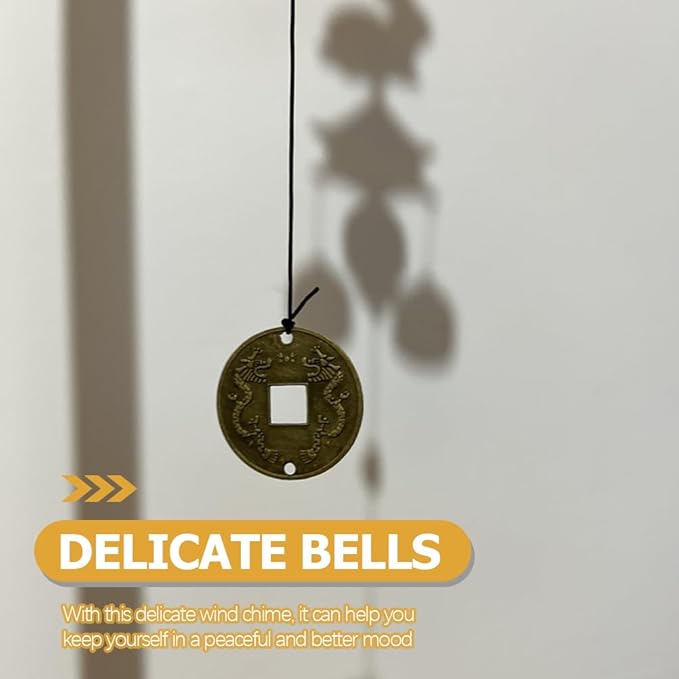 GANAZONO Retro Metal Wind Chime with Rabbit Design Hanging Wind Bell for Outdoor Garden Patio Wall Decor 17.9 Inch Durable Metal Bell Feng Shui Charm