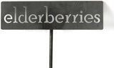 Classic Metal Garden Markers 19 Inches Tall (elderberries, Raw, Unfinished Steel (will rust with time))