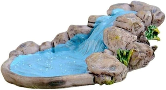 1Pc Blue DIY Mini Water Pool Fairy Garden Lawn Ornament Outdoor Miniature Statues for Mountain Dollhouse Decor Craft Garden Sculptures and Statues