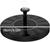 Solar Fountain for Bird Bath: Floating Mini Solar Water Fountain with 6 Nozzles for Garden, Pond, Pool, and Outdoor (3, 5.1")