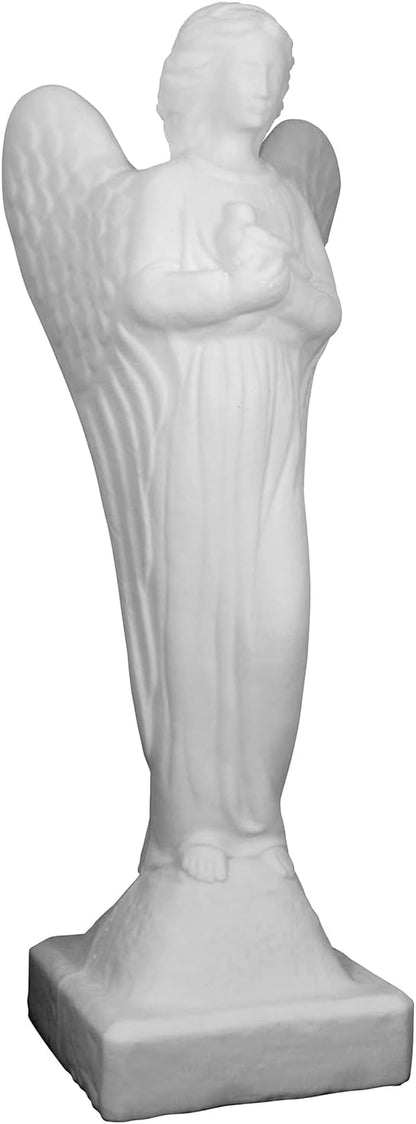 Emsco Group Morning Angel Garden Statue, White, Resin