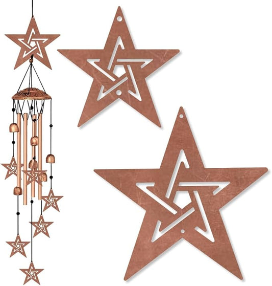 Wind Chimes for Outside, Melodious Melodic Tones Star Style Windchimes Suitable for Outdoor Garden Patio Porch Decor, Unique 33“ Metal Memorial Wind Chimes Friendship Gifts for Women