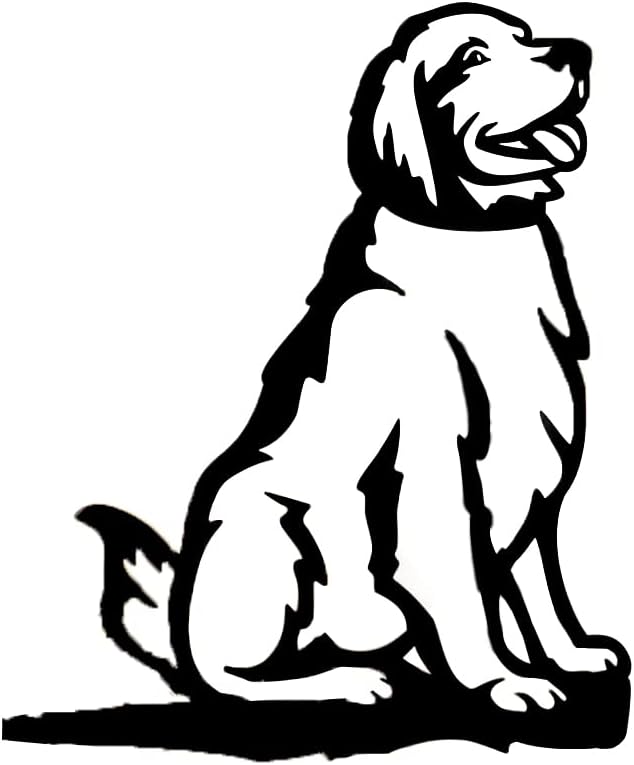 Adorable Dog Stake Decoration Yard Garden Outdoor Metal Art Dog Silhouette Decoration Steel Dogs Statue Adorable Ornament Gift (Golden Retriever)