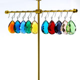 10pcs Crystal Prism Suncatcher Multi Color, 38mm Hanging Chandelier Crystals Replacement Grid Ornament Pendant Rainbow Maker DIY Decoration