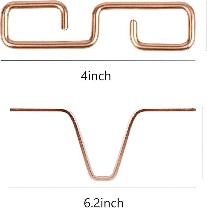 Gralara Rain Chain Gutter Adapter, Rain Chain Hook, V Shaped Installation Outside Hardware Iron Connector, V Shaped Hook Hanger, Copper Color