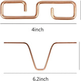 Gralara Rain Chain Gutter Adapter, Rain Chain Hook, V Shaped Installation Outside Hardware Iron Connector, V Shaped Hook Hanger, Copper Color