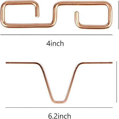 Gralara Rain Chain Gutter Adapter, Rain Chain Hook, V Shaped Installation Outside Hardware Iron Connector, V Shaped Hook Hanger, Copper Color