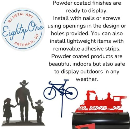 Planter Size Small Metal Garden Plant Vegetable Flower or Herb Markers 13.5 Inches Tall (dahlias, Blue)