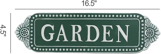 CHIC Greenhouse Sign - Decorative Outdoor Vintage Yard Sign - Front Porch & Farmhouse Decor - 16.5 * 4.5 Inch