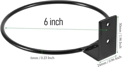 10 PCS 6 Inch Flower Pot Holder Ring, Wall Mounted Wall Plant Hanger, Collapsible Metal Wall Planter Holder for Indoor and Outdoor Plant Pots, Black