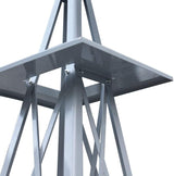 HomGarden 8ft Windmill Yard Ornametal Metal Garden Wind Mill Farm Weather Vane Weather Resistant Decoration for Home, Backyard