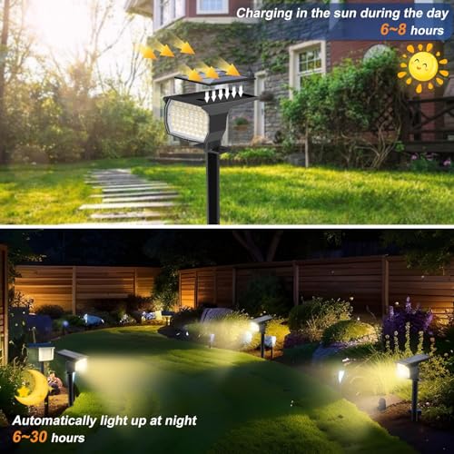 WENATY Solar Spotlight 12-Pack - Warm White Waterproof