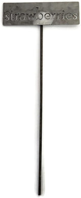 Classic Metal Garden Markers 19 Inches Tall (strawberries, Raw, Unfinished Steel (will rust with time))