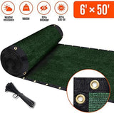 180GSM 6ft x 50ft Fence Privacy Screen Heavy Duty Fence Cover Garden Wall Backyard Dark Green