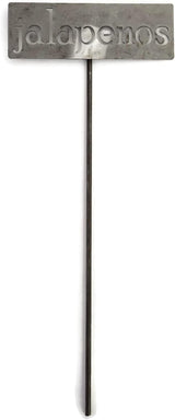 Classic Metal Garden Markers 19 Inches Tall (jalapenos, Raw, Unfinished Steel (will rust with time))