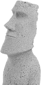 IMIKEYA Easter Island Head Statue Sandstone Akivi Moai Monolith Decorative Garden Sculpture Mini Moai Figurine for Home Garden Patio Lawn