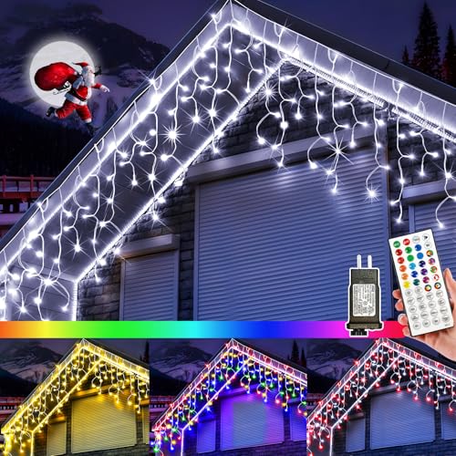 128 Functions 504 LED Christmas Lights - 52FT, 16 Colors, 8 Modes, Timer