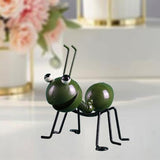 Garden Sculpture Metal Ants Hanging Wall Art Garden Lawn Yard Landscaping Decoration Home Gardening Gift Ornament (Green)