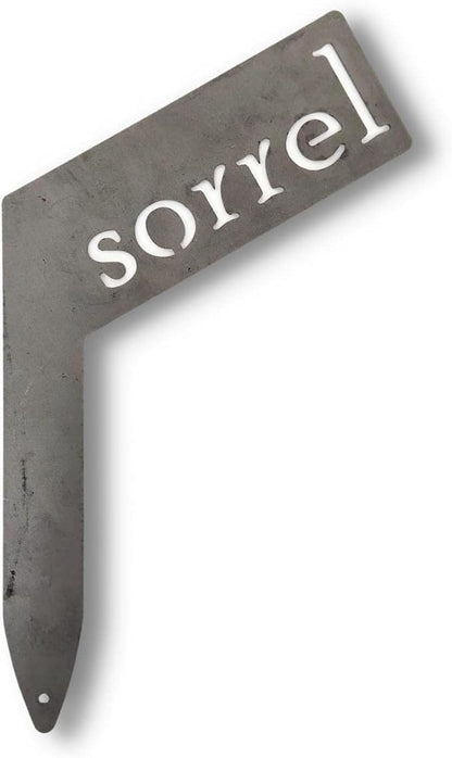 Planter Size Small Metal Garden Plant Vegetable Flower or Herb Markers 13.5 Inches Tall (sorrel, Raw, Unfinished Steel)