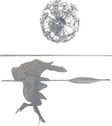 Flower Fairy Dancing with Dandelion, Fairy Garden Sculptures, Angel Metal Ornaments Gardens Art Sculpture, Stainless Steel Statue Garden Ornaments Art Decorations for Outdoor Yard Lawn Patio (J)