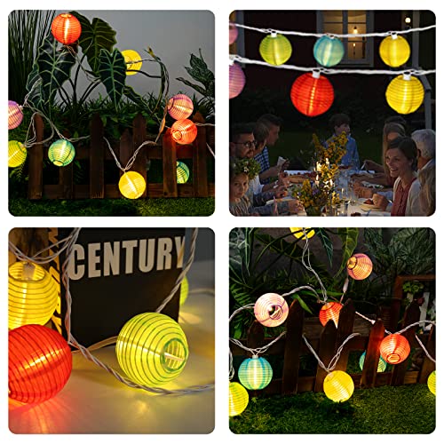 Vigdur Lantern String Lights - 10 Multicolor, 9.8FT