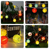 Vigdur Lantern String Lights - 10 Multicolor, 9.8FT