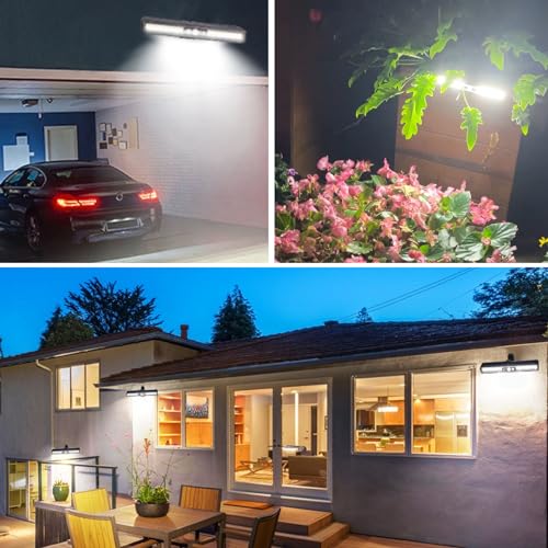 Clip On Solar Lights - Motion Sensor, Black, 2 Pack, 6000K