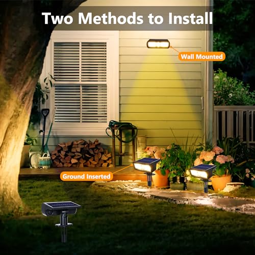 Toodour Solar Spot Light Outdoor - 2 Pack, 2 Modes