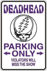 Lilyanaen New Metal Sign Aluminum Sign Yard Fence Garage Decorative Sign Deadhead Parking Only Wall Sign for Outdoor & Indoor 8"x12"