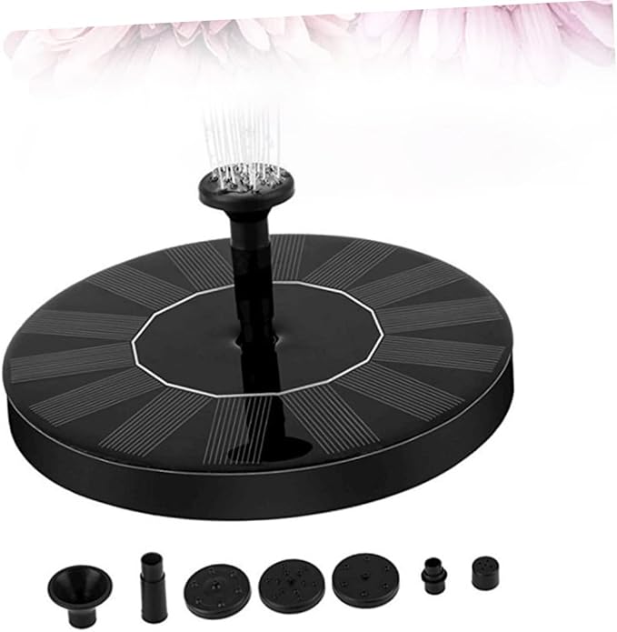 SUPVOX 1W Solar Floating Fountain Pump for Garden Pool Outdoor Solar Panel Water Fountain Decoration Black for Water Features