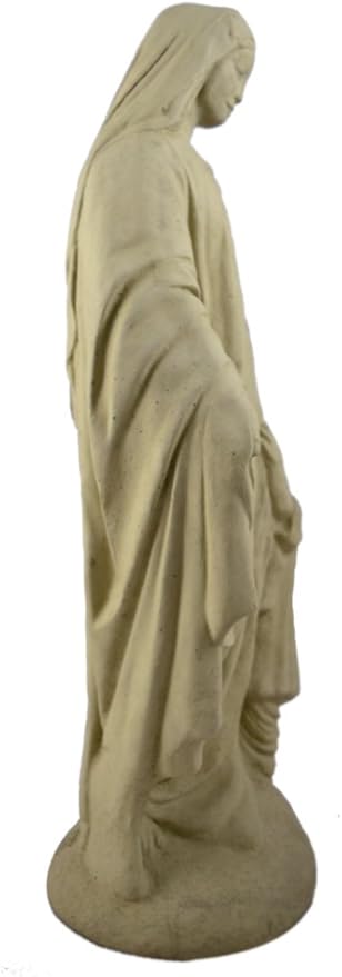 Vintage-Style Madonna and Child Cast Stone Garden Statue, 24"