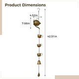 Garden Rain Drum, Tea Cup Wind Chimes Iron Art Vintage, with Bells Metal Craft Teapot Shape, Decor Patio Outdoor Perfect