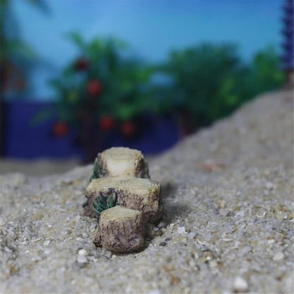 Miniature Resin Stump Micro Landscape Fairy Garden Ornament Mini Doll House Outdoor Landscape Decor Outdoor Statues Garden Sculptures Decor Landscape