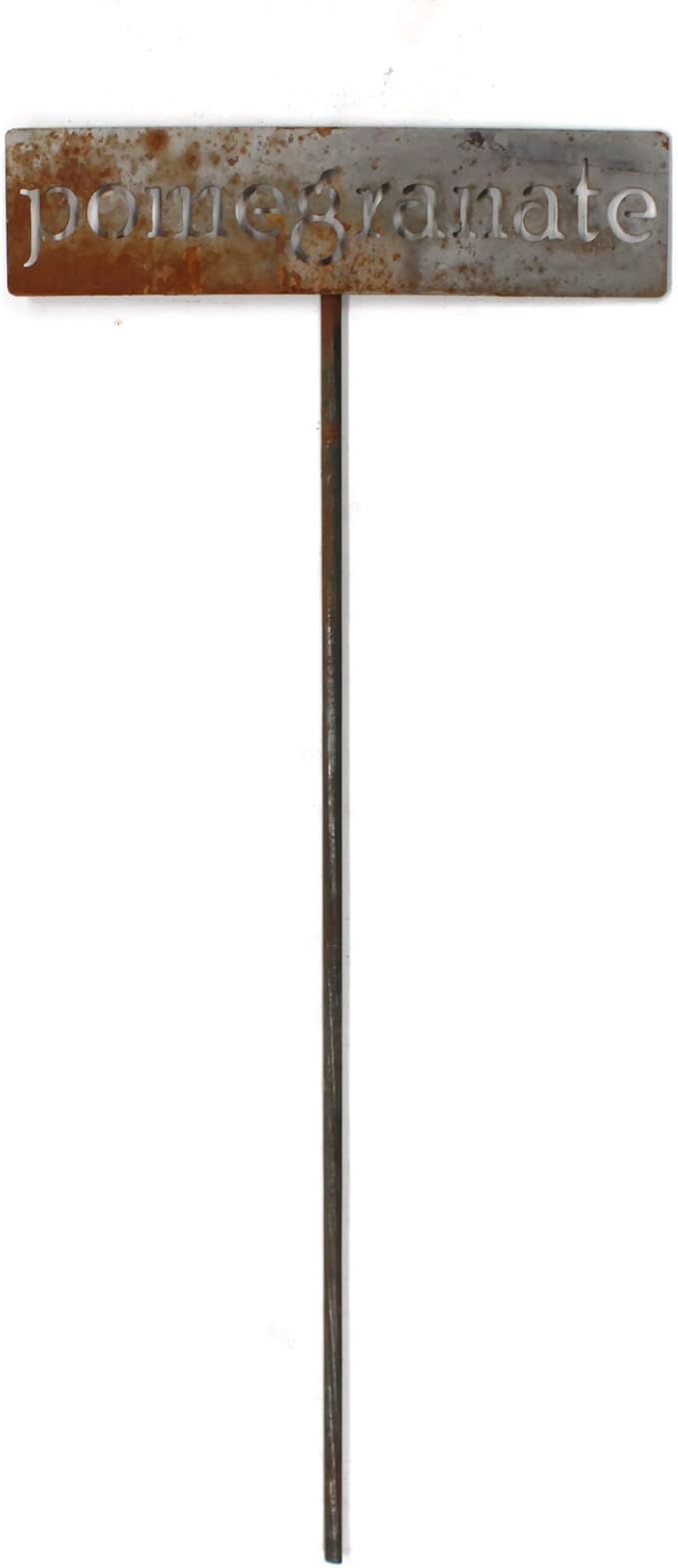 Classic Metal Garden Markers 19 Inches Tall (pomegranate, Naturally Rusted)