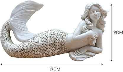 Statue Home Decor, Lying Garden Sculpture Figurine Statue Modern Art Ornament for Garden Home Office Desktop Decoration