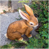 COAECJ Animal Sculpture for Garden Garden Courtyard Decoration Crafts Outdoor Landscape Sculpture Resin Animal Simulation Rabbit Ornaments (Color : B)
