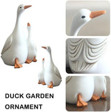 ZEshops Lifelike Mother Duck and Ducklings Resin Statue for Patio Yard Decoration - Durable and Hand-Drawn Sculpture (Extra Large Size (22cm x 14.5cm))