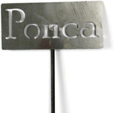 Classic Metal Garden Markers Clearance Items 20 to 33 Inches Tall (Raw Unfinished Steel, Ponca)