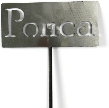 Classic Metal Garden Markers Clearance Items 20 to 33 Inches Tall (Raw Unfinished Steel, Ponca)