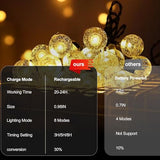 SeaShine Rechargeable String Lights - 22FT Battery Operated