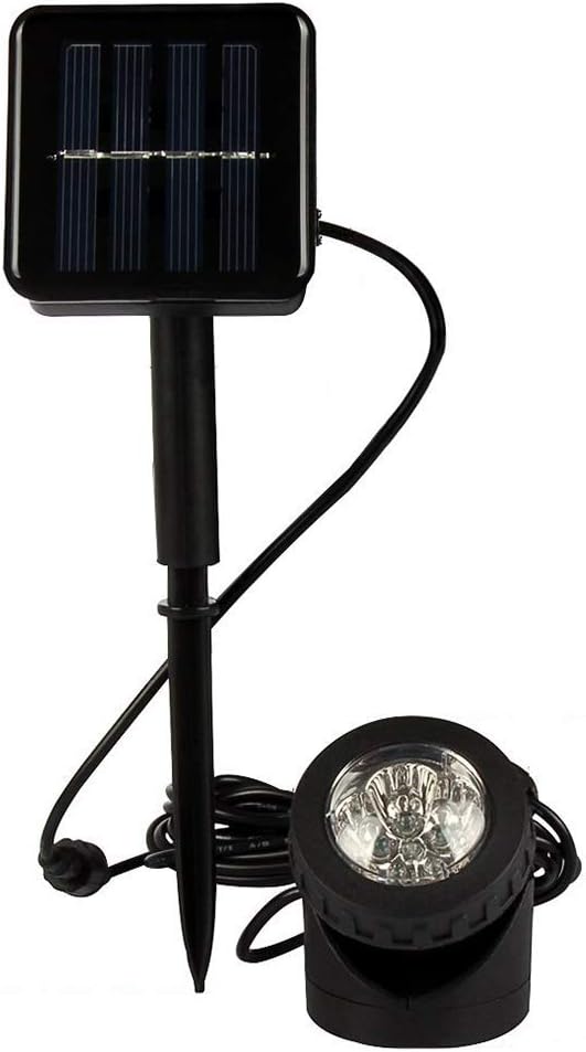 ‌Solar Spot Light Outdoor - LED Waterproof Pond Light Underwater Spotlight with Dark Sensing Auto On/Off, Adjustable Angle for Pool, Fountain, Garden, Fish Tank