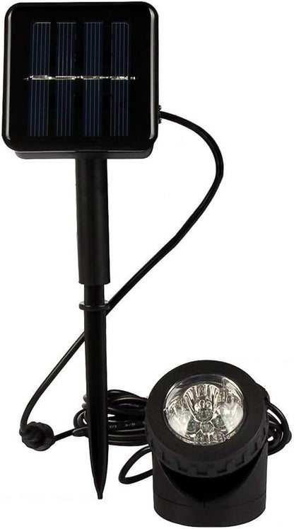 ‌Solar Spot Light Outdoor - LED Waterproof Pond Light Underwater Spotlight with Dark Sensing Auto On/Off, Adjustable Angle for Pool, Fountain, Garden, Fish Tank